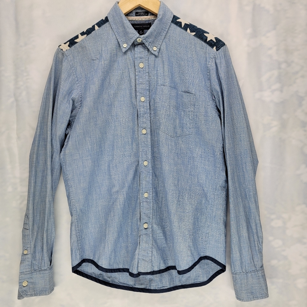 Tommy Hilfiger USA Button Up Custom Fit sz Small